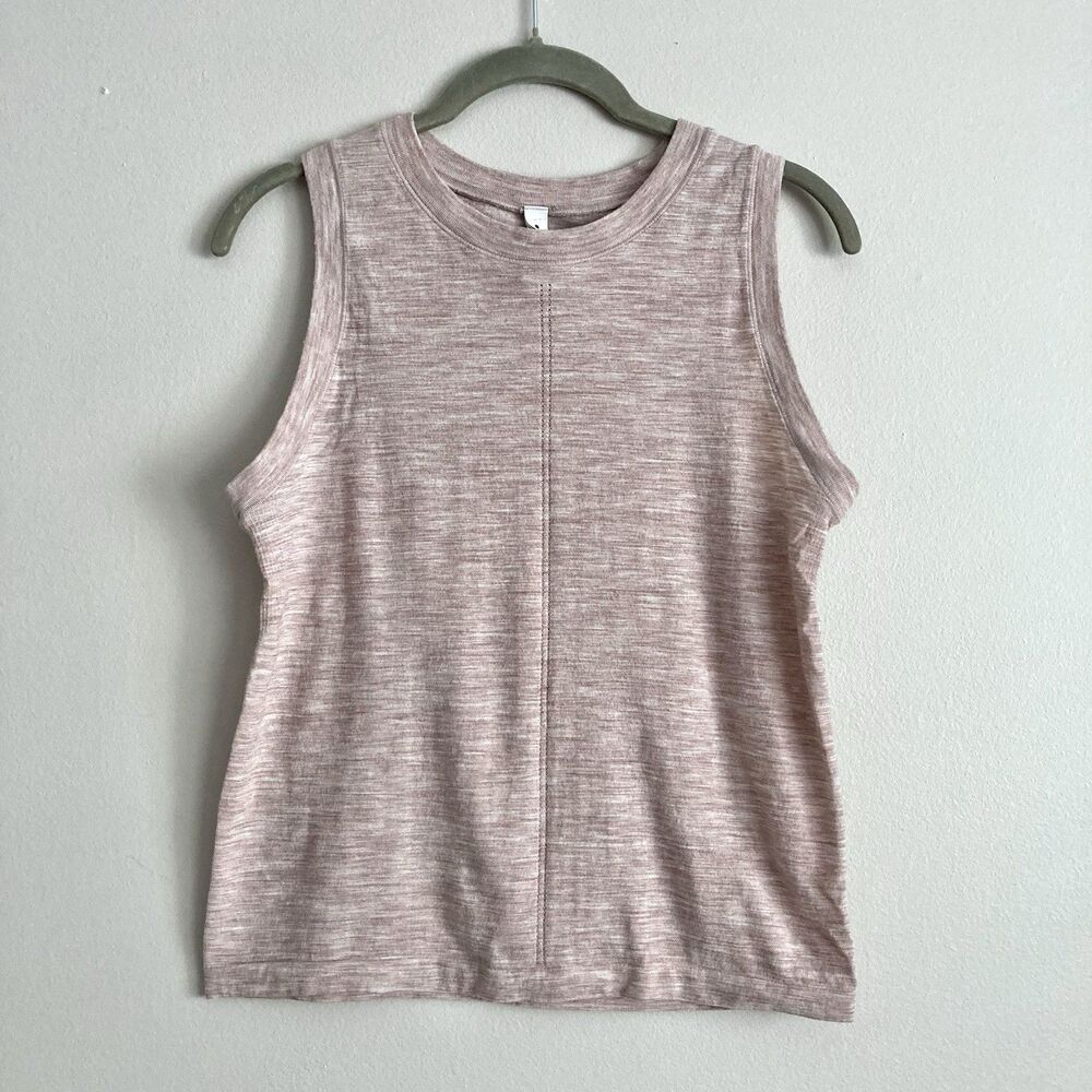 Athleta Womens Pink Seamless Tank Top Size Medium Casual Athletic Basic